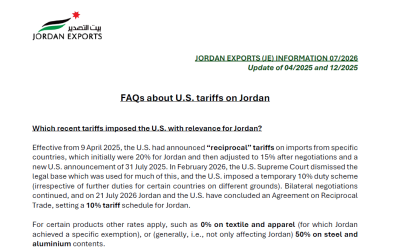 FAQs about U.S. tariffs on Jordan